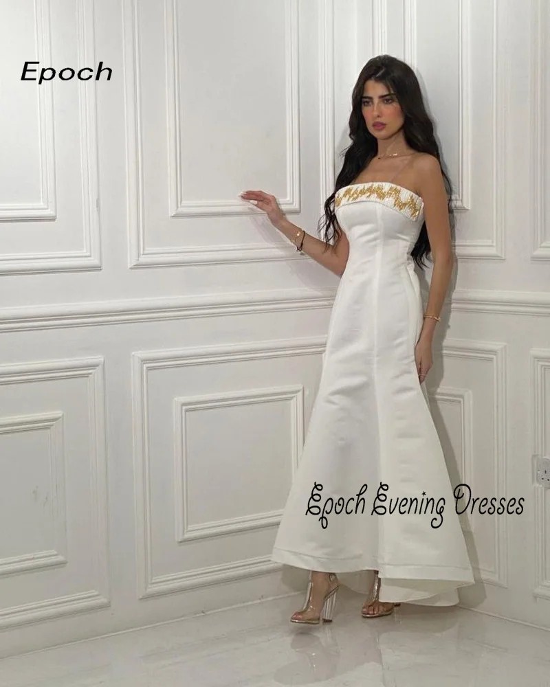 Epoch gaun malam ررbian semi Blum terompet elegan tanpa tali elegan indah Bodice Cocktail gaun Prom untuk wanita 2024