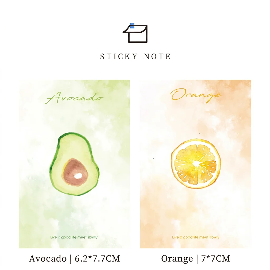 Creative Sticky Notes Medium Viscosity Die Cut Sticky Notes Watercolor Memo Pads Reusable Adhesive Memo Pads For Office Note