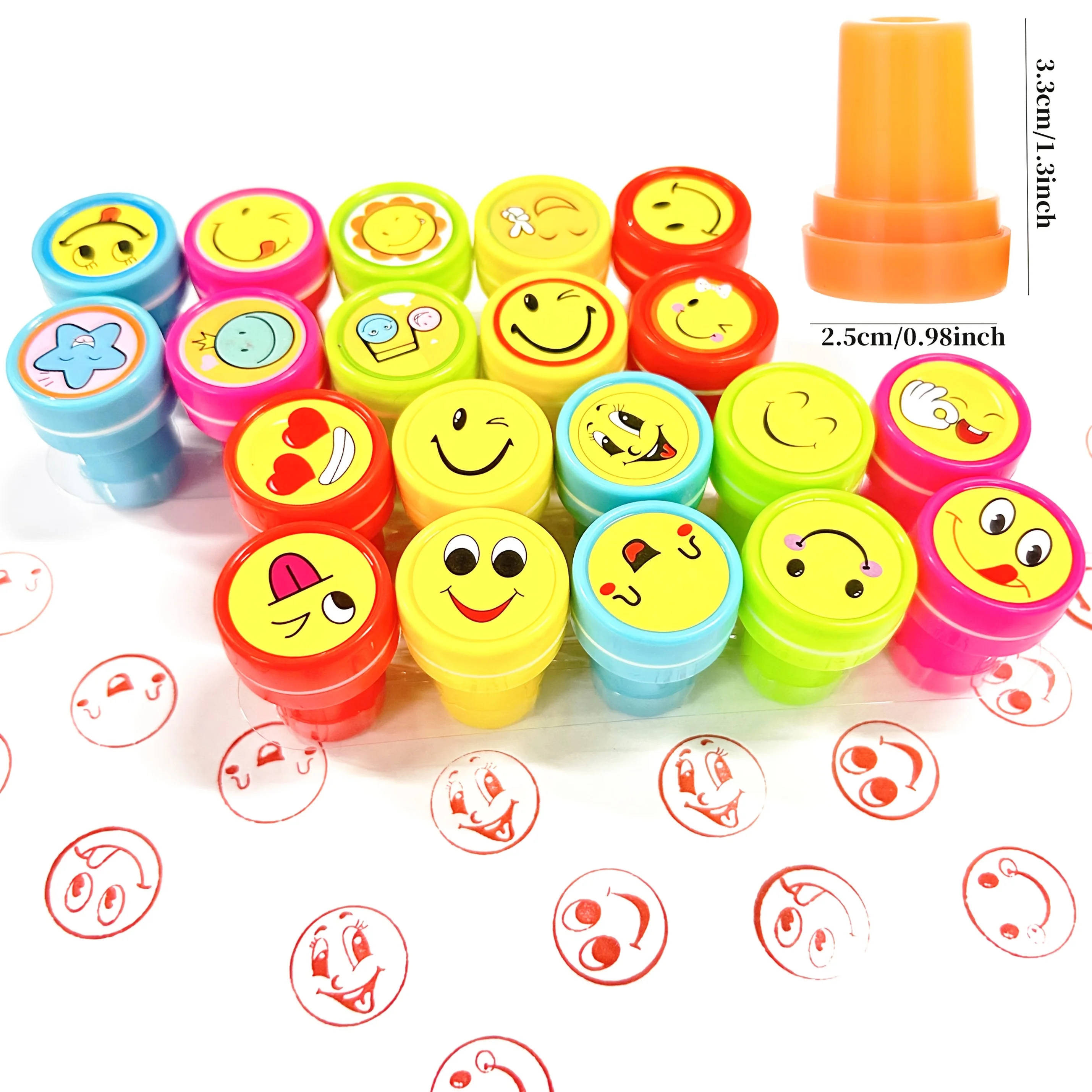 10/20 Sellos de Sonrisa Feliz, Sellos Divertidos, Regalos de Cumpleaños, Sellos de Recompensa, Rellenos para Fiestas, Sellos de Buena Humor, Sellos Autoentintables