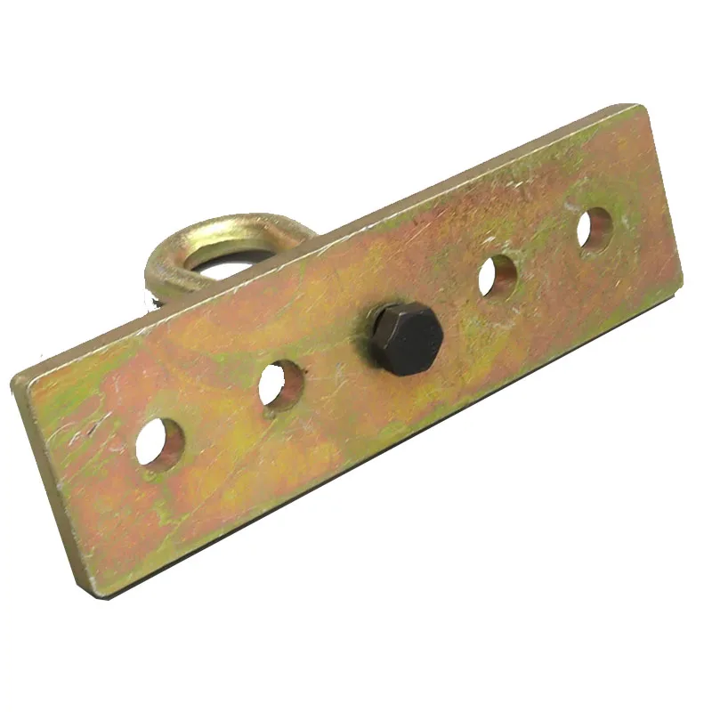 4 Holes Auto Body Frame Pull Plate with D Ring Shackle Heavy Duty Car Chassis Straightening Pull Hook