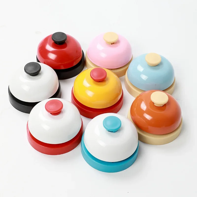 Table Order Bell Multi Color Handbell for Restaurant Kitchen Bar Waitstaff Call Pet Training Classroom School Party Games
