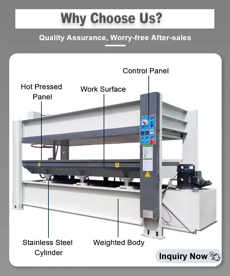 for Competitive Price Electric Automatic Hydraulic Door Skin Heat Press Machine for Woodworking Industries