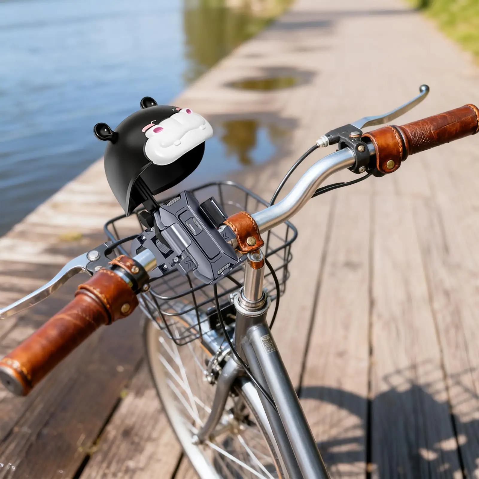 

Велосипедная подставка для телефона с небольшим шлемом, непромокаемая руль, крепление для телефона с двигателем для велосипеда, мотоцикла, горной дороги, езды на велосипеде