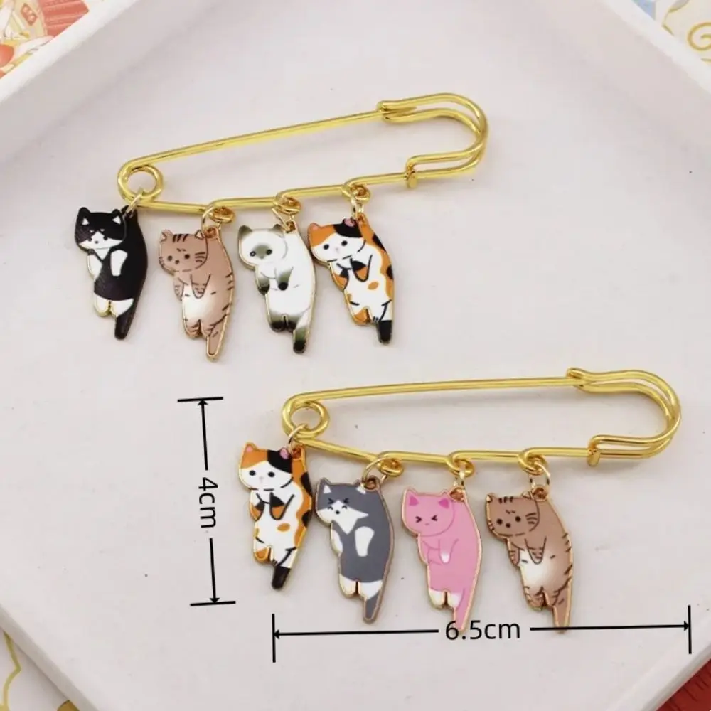 Śliczny prezent Emaliowana broszka z kotem Szpilki dla kobiet Metalowe szpilki do dżinsów DIY Akcesoria Dziewczyna Plecak Kotek Zwierzęca odznaka na klapę