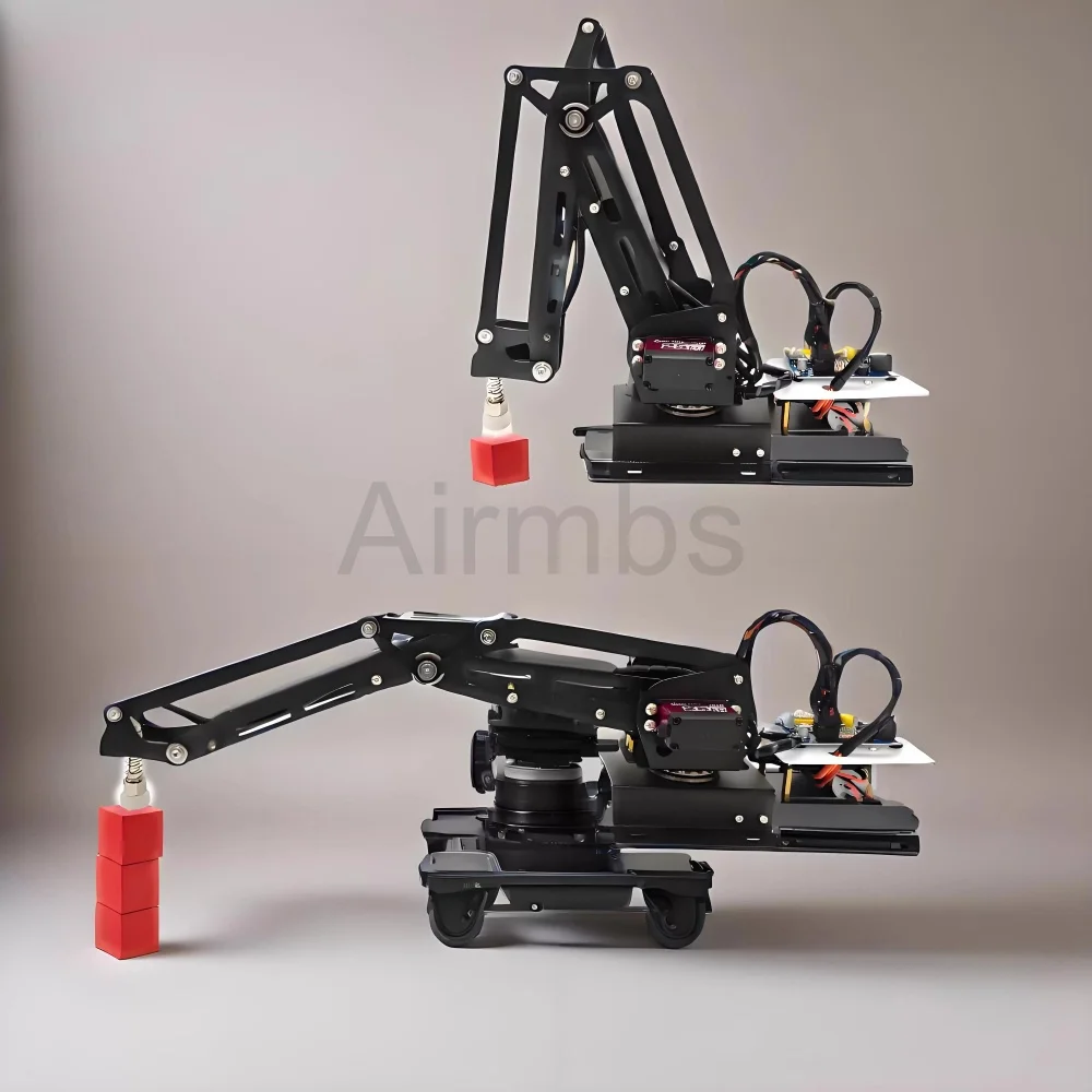 Braccio meccanico del manipolatore del braccio del robot Arduino 4 DOF con servomotori digitali da 25 kg Pompa di aspirazione dell'aria Giocattolo robotico fai da te
