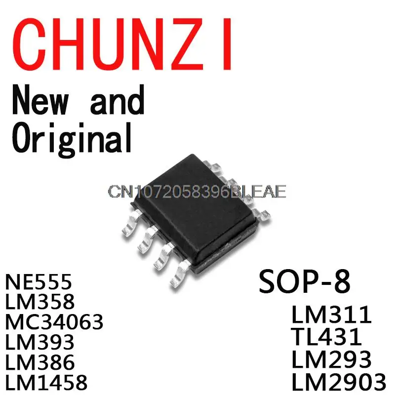 10 قيم * 10 قطعة SOP8 دائرة مكبر للصوت SMD لتقوم بها بنفسك مجموعة إلكترونية NE555 LM358 MC34063 LM393 LM386 LM1458 LM311 TL431 LM293 LM2903 #1