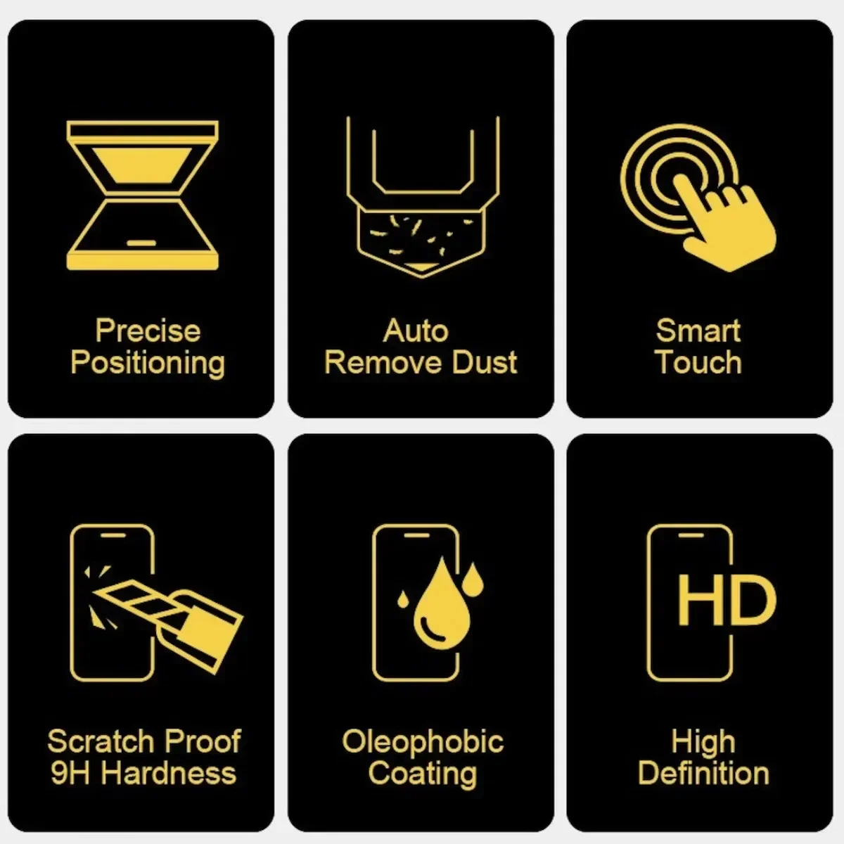 3-1 قطعة 4K عالية الوضوح 9H الزجاج المقسى غطاء كامل ل 2025 آيفون 17 16 E 15 14 Plus 13 12 Mini 11 Pro Max واقي للشاشة #6