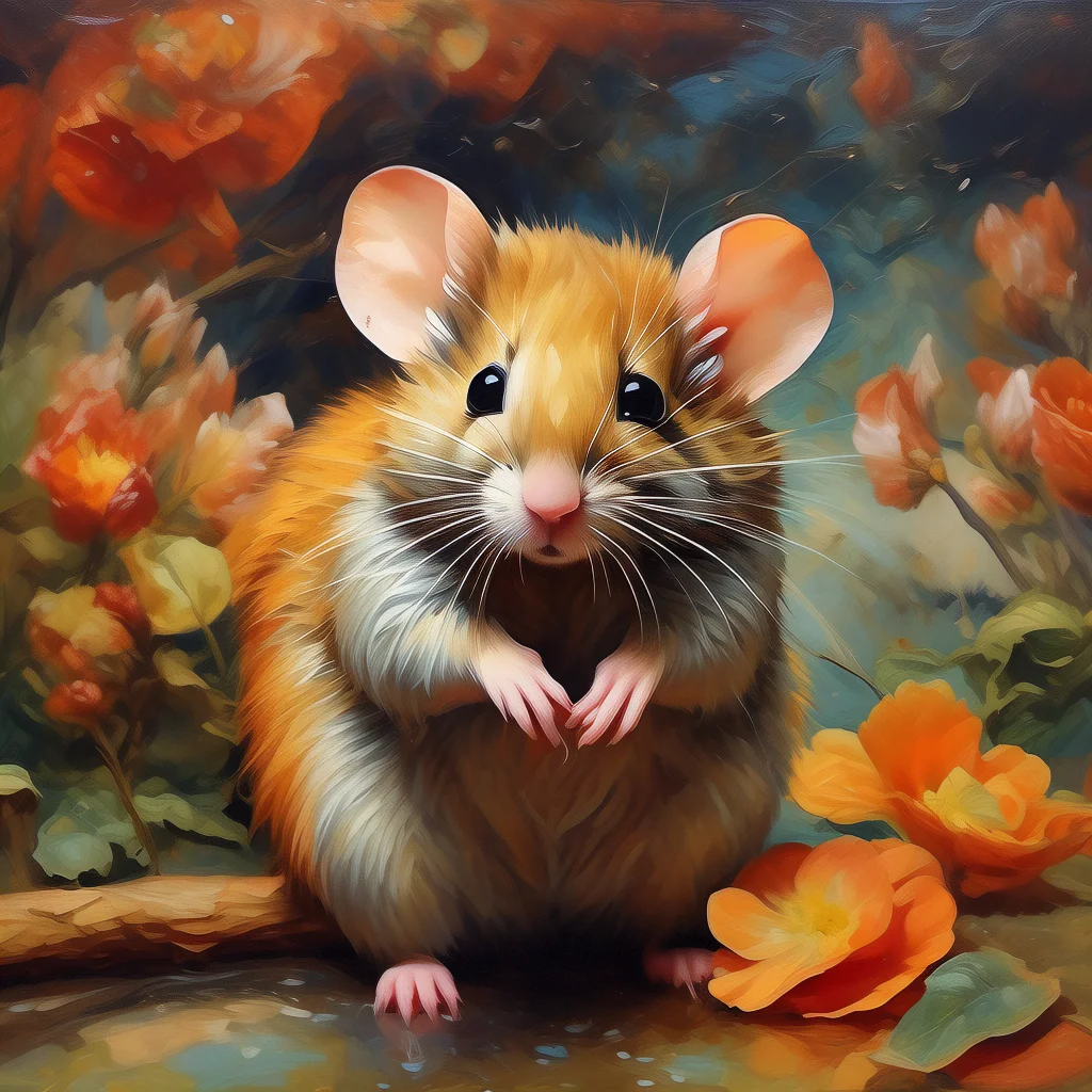 

125856 Prairie Mouse Animal Theme Oil Painting