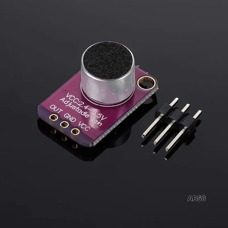 

30 PCS Electret Microphone Amplifier Adjustable MAX4466 Module Microphone Preamplifier Purple Breakout Board For Arduino