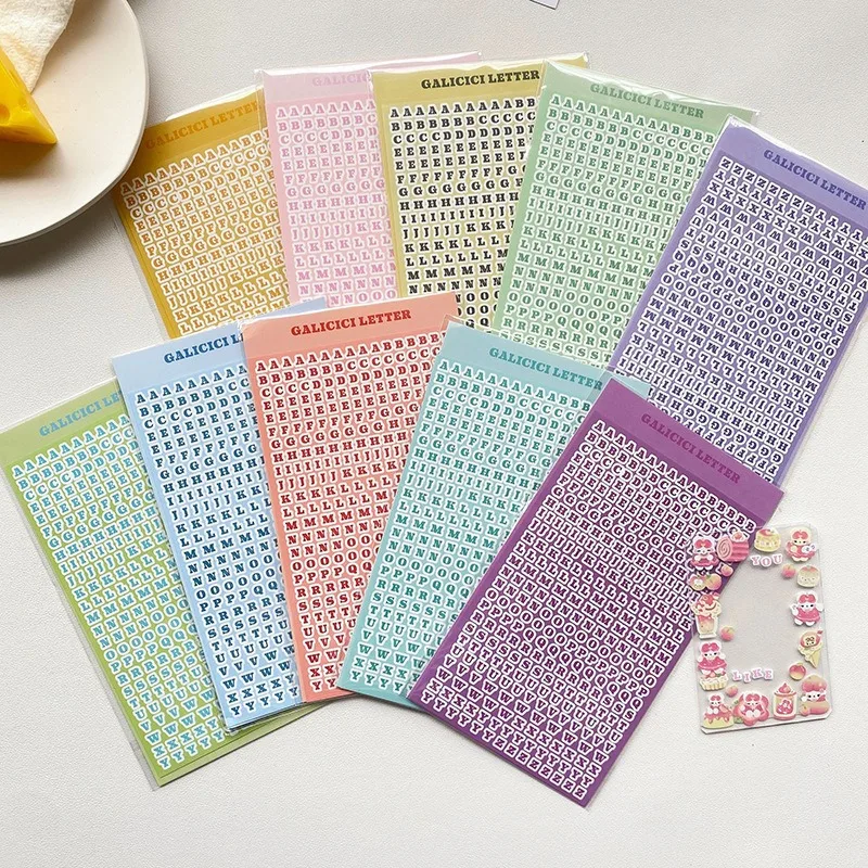Candy Color Letter Alphabet Stickers Decoration Scrapbooking Collage Journal Album Diary Planner DIY Stationery