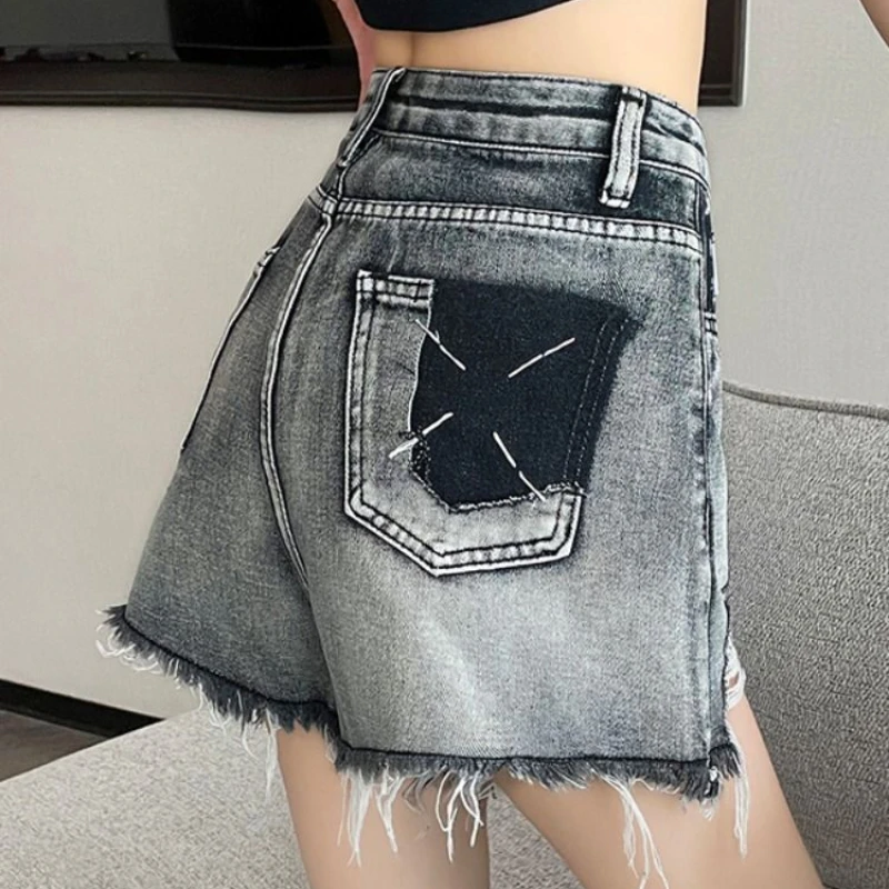 Denim Korte Broek Voor Vrouwen Om Hoge Taille Te Dragen Shorts Voor Dames Gescheurd Sexy Casual Elegante Esthetische Koreaanse Stijl Outfits Xl Jeans