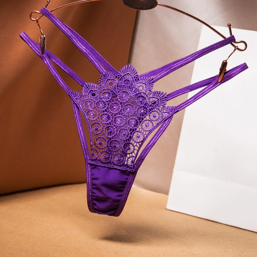Vrouwen Slipje Hol Sexy Ondergoed Voor Vrouw Slipje Mode Imtimate Lingerie Cross Hollow Retro Borduurwerk G-string
