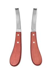 1 Pc Horse Hoof Knife Stainless Steel Single Edge Blade Hoof Trimming Knives With Wooden Handle Cattle Sheep Hoof Trimming Tool