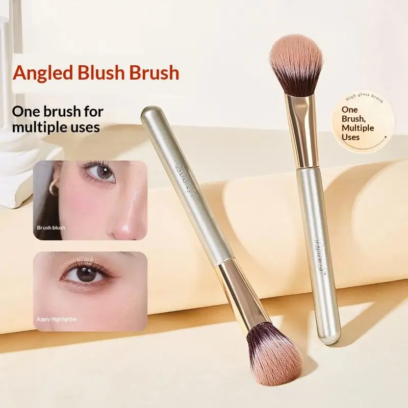 Professional Angled Contour Blush Brush, Soft Synthetic Bristle Nose Shadow Makeup Tool For Women Beauty Use