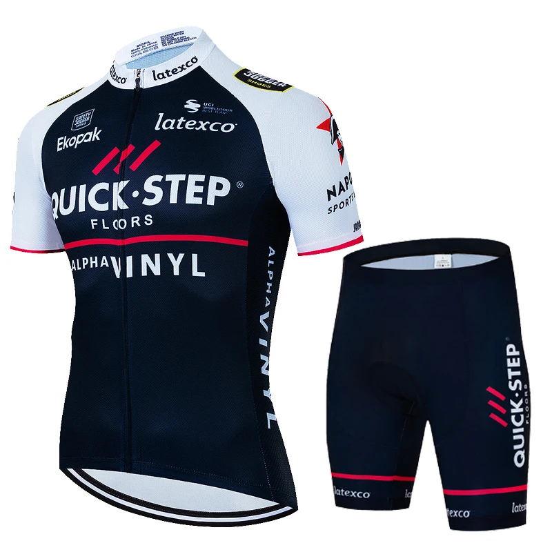 2024 NEW Jersey Set QUICK STEP Men MTB Uniform Bike Cycling Clothing Summer Breathable Bicycle Shirt Ropa Maillot Ciclismo