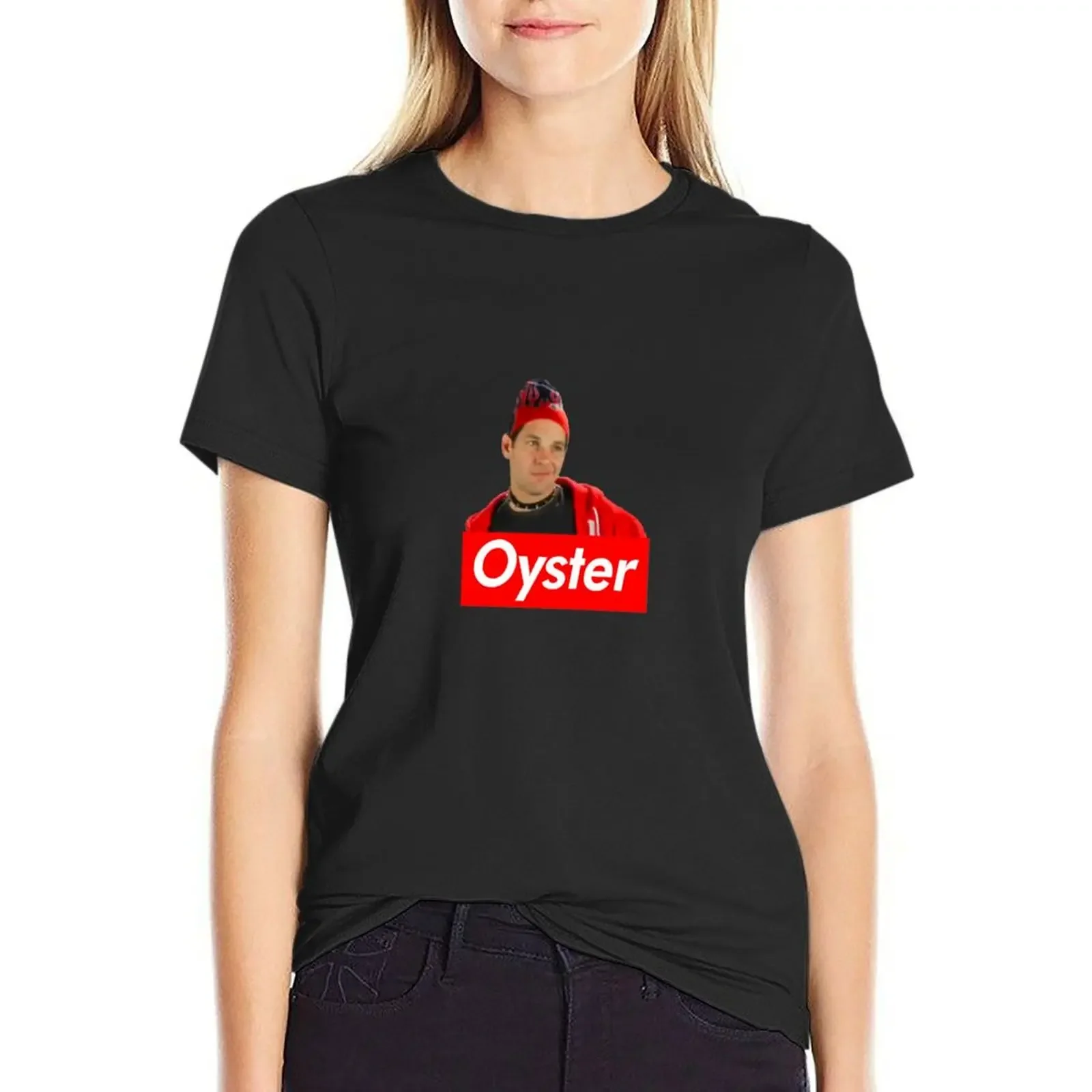 

Oyster Smiling T-Shirt Short sleeve tee oversized korean fashion Woman clothing