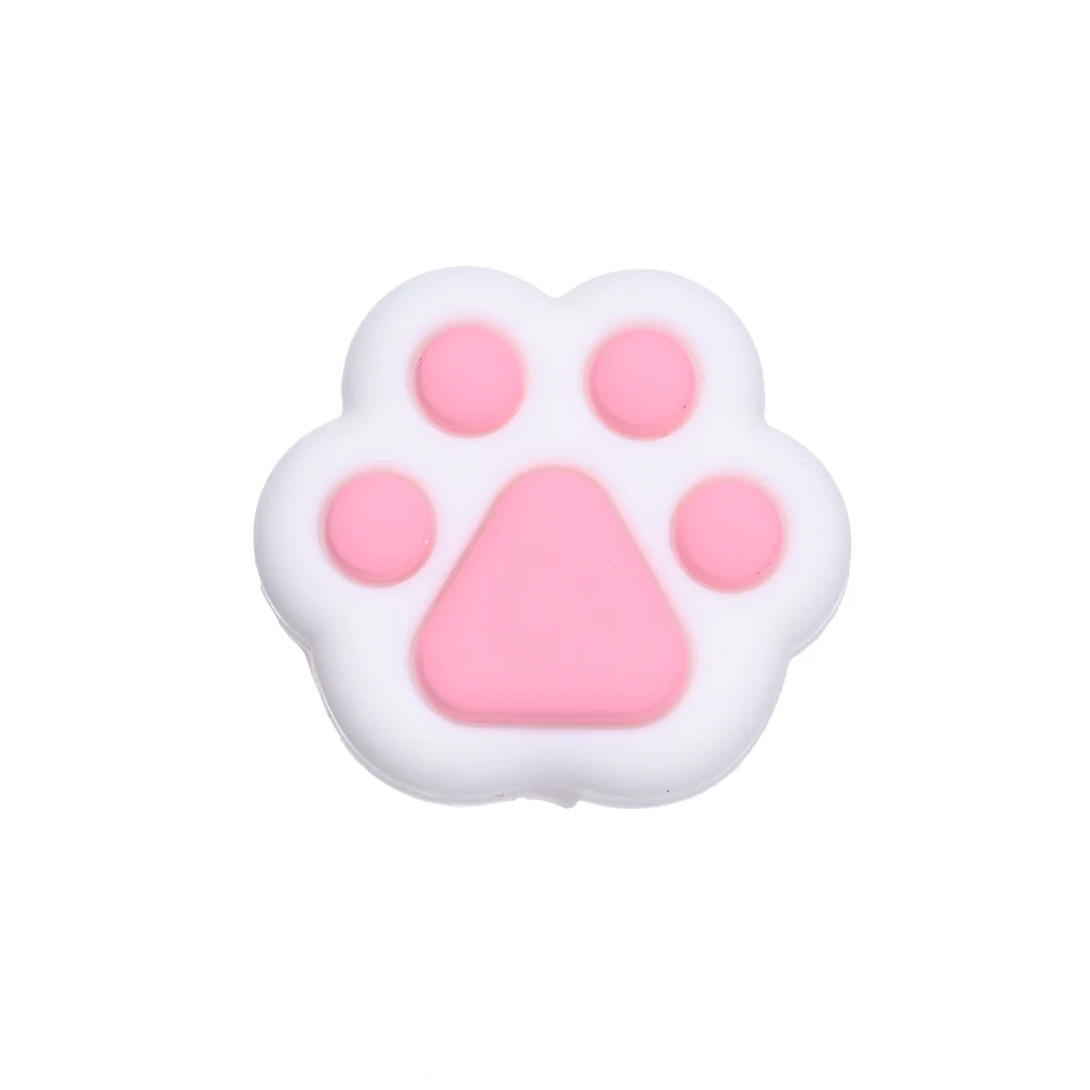 4 pezzi in silicone artiglio di gatto fragola arcobaleno crisantemo perline in silicone per bambini da masticare per accessori per massaggiagengive BPA gratuito