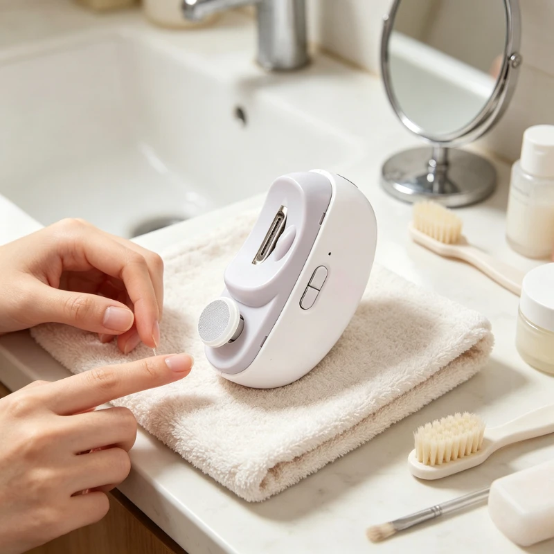 1 Stück Elektrischer Nagelknipser mit integriertem, leichtem Nageltrimmer zum Schleifen und Polieren, geeignet für Erwachsene