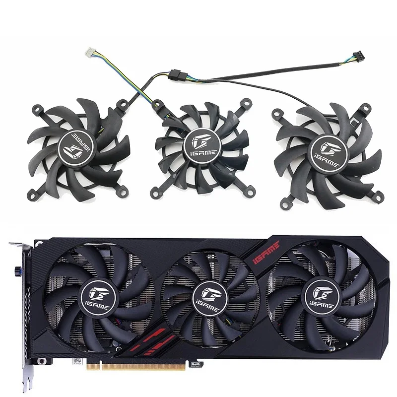 Nuova ventola Ultra GPU GTX 1660 da 1 lotto 85MM 75MM, per ventola di raffreddamento della scheda grafica Ultra colorata IGame GTX 1660 1650 Ultra