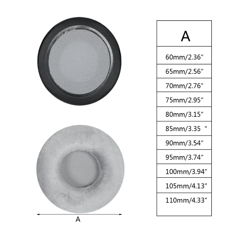 1 زوج المخملية العالمي سماعة الوسائد منصات الأذن وسادة 70 مللي متر 90 مللي متر 60 مللي متر-110 مللي متر لجميع سماعات الأذن