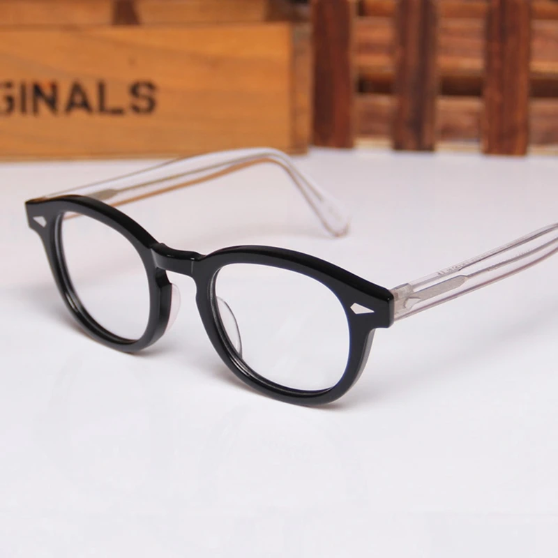 

Glasses Frame Men Johnny Depp Lemtosh Optical Eyeglasses Women Luxury Brand Vintage Acetate Two Color Stitching Computer Goggles