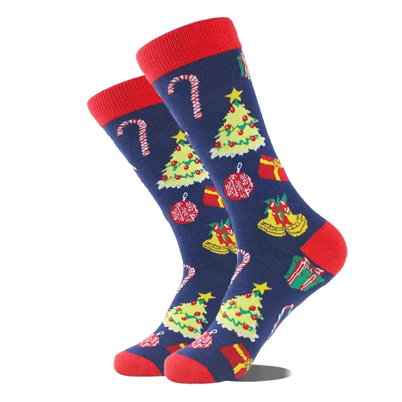 Frohe Weihnachten Socken Halloween Design lustige Frauen Männer Sox glücklich Santa Claus Elch Skarpetki Middle Sokken Skateboard Diver tidos