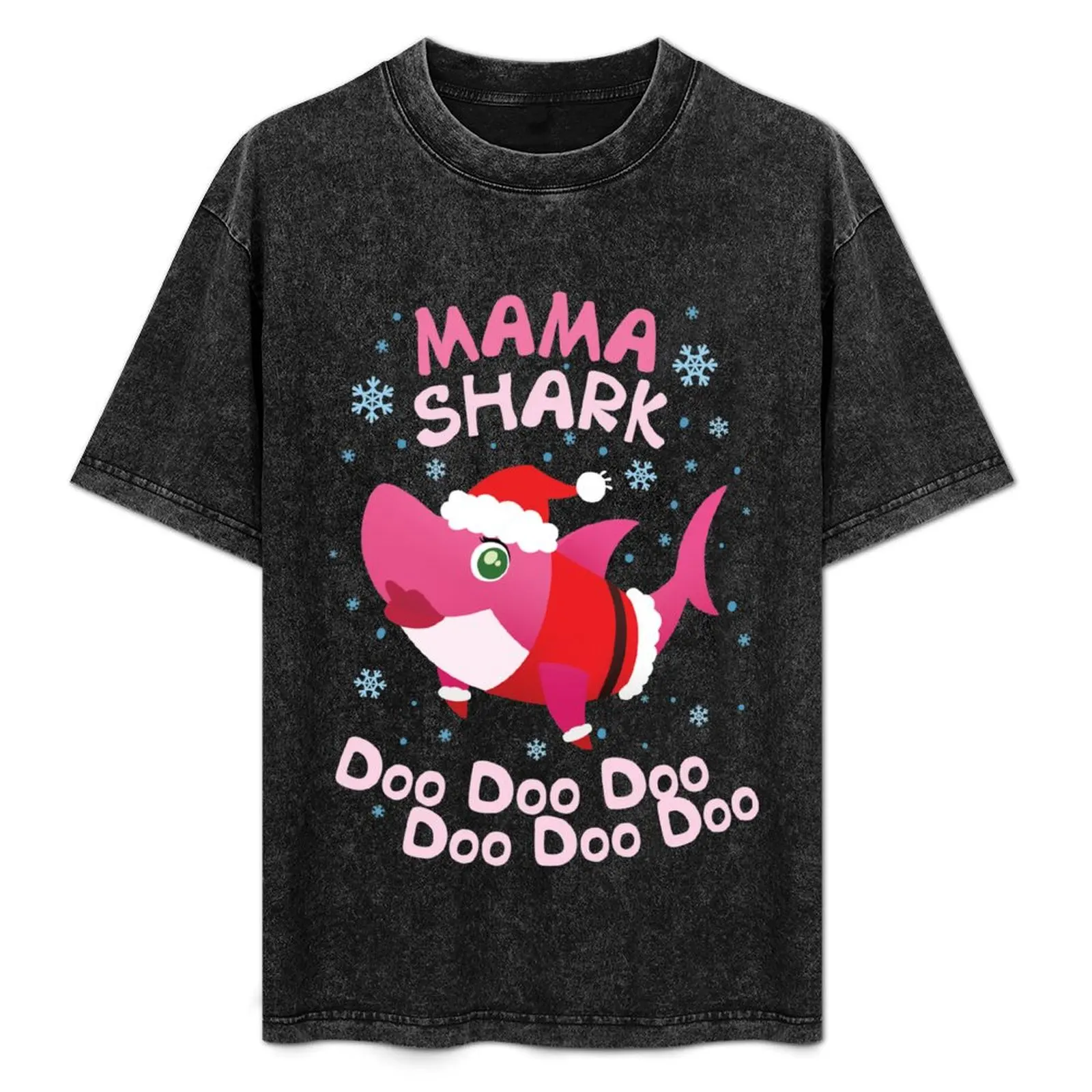 

Mama Shark Doo Doo Christmas Xmas Gift For Mama T-Shirt cotton man t-shirts valentines clothes blue archive mens t shirt