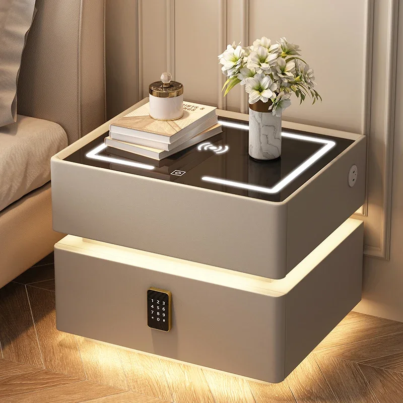 

Nordic Bedroom Nightstands Bedside Modern Cheap Charging Smart Drawers Nightstands Storage Luxury Mesitas De Noche Furniture