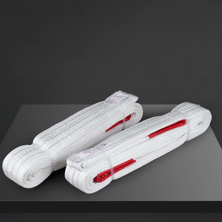 1Tx3M 2Tx1M промышленный подъемный пояс, износостойкий белый плоский подъемный пояс, подъемный слинг для прицепа, подъемный кран, грузовой полиэстер