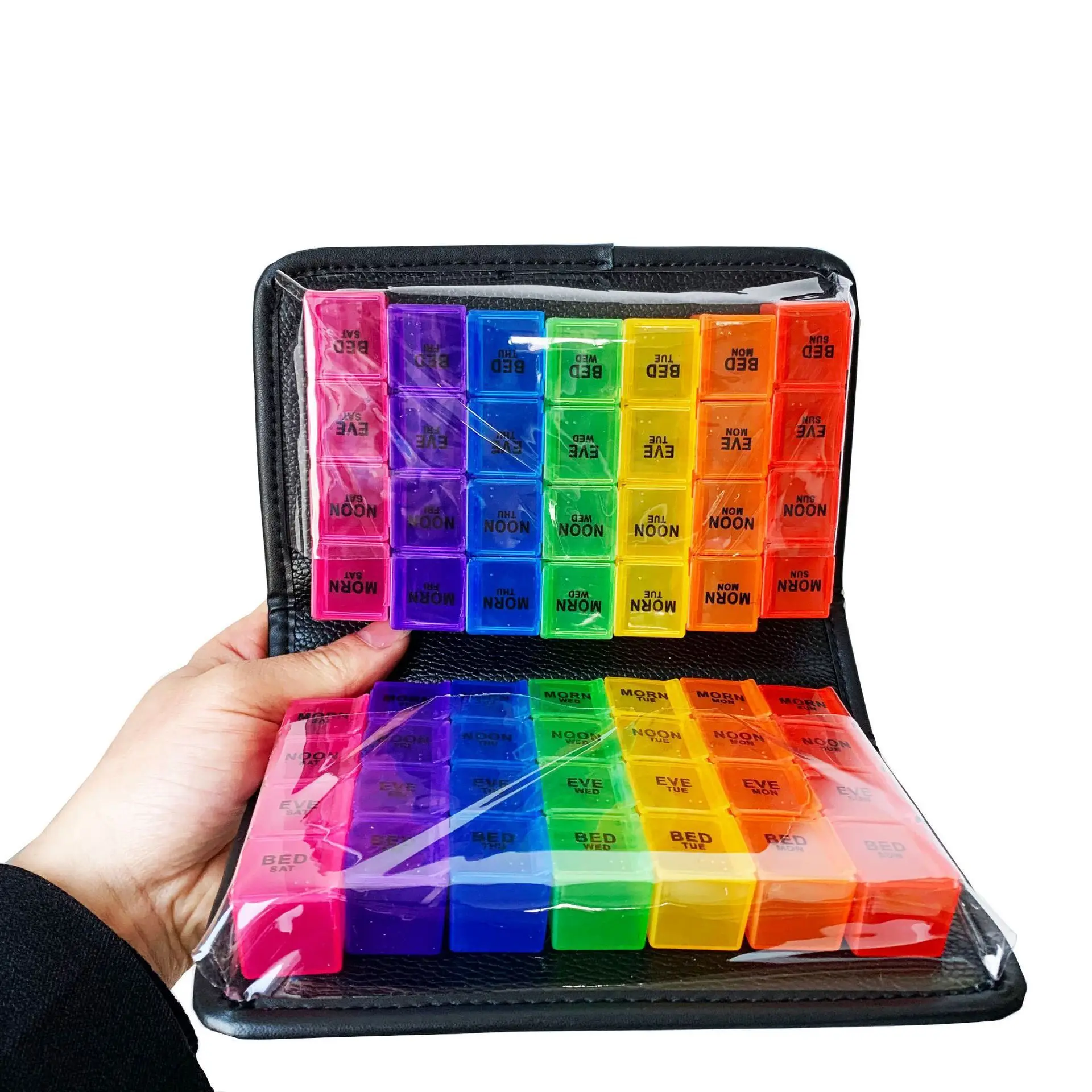 

1pc Pill Case 14 Days 56/28 Compartments Pill Box/Pill Organizer Large Capacity Medicine Storage Case For Home Travel Office