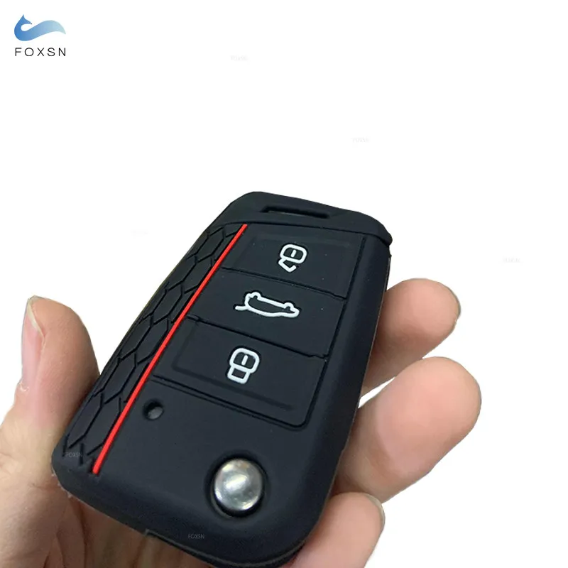 Car Key Cover Case Silicone Shell For VW Golf 7 MK7 VII Tiguan Polo Skoda Octavia A7 Kodiaq Seat Ateca Leon