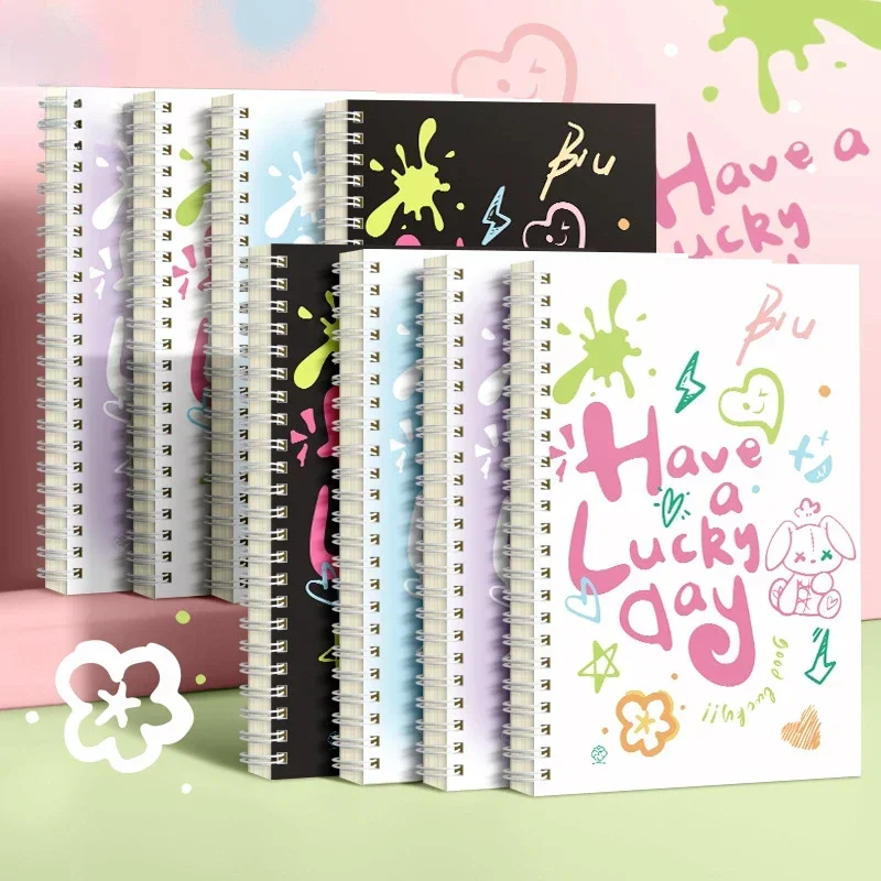 A5 Coil Notebook Graffiti Nice big Notebook Cute Coil Notebook Student notebooks and journals office accessories daily planner