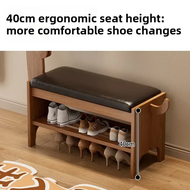 Shoe Change Stool, Household Entrance Door Can Sit, Shoe Cabinet Enters The Door, Porch, Soft Bag Pad Integrated Shoe Rack