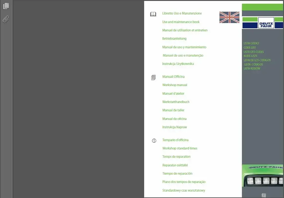 DEUTZ-FAHR (AG) Service Manual [06.2007]