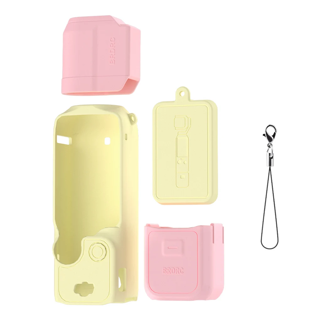 Silicone Cover for DJI Osmo Pocket 3 Handle Soft Sleeve Skin Lens Cap Anti-Scratch Protective Cover Anti-bump Protective Shell