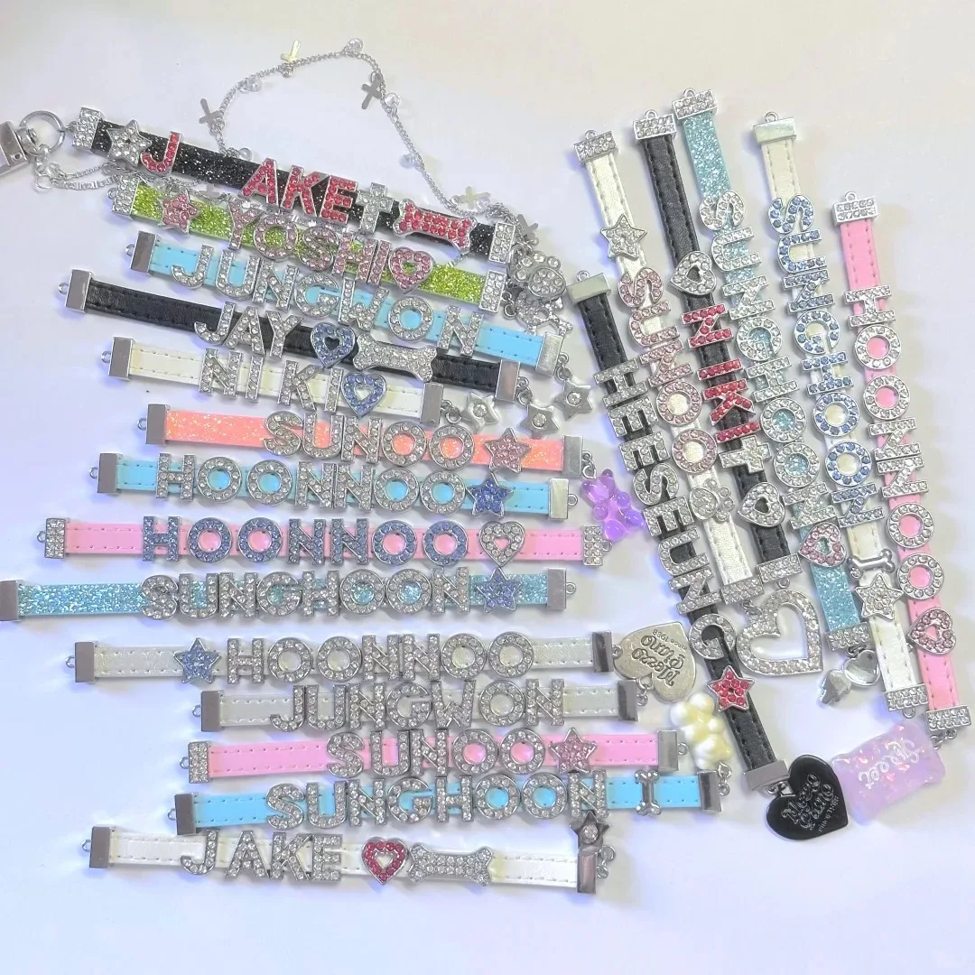 

130Pcs/Lot Slide Letter Charms For Bracelet Making Women Jewelry Rhinestone Slide Alphabet 8mm A-Z DIY Choker Necklace Keychain