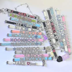130Pcs/Lot Slide Letter Charms For Bracelet Making Women Jewelry  Rhinestone Slide Alphabet 8mm A-Z DIY Choker Necklace Keychain