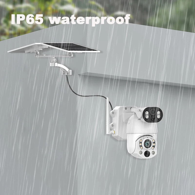 Ubox 50x زووم بصري للطاقة الشمسية 4G الاتحاد الأوروبي كاميرا CCTV الأمن عيون مزدوجة 6MP شبكة مقاومة للماء IPC مع لوحة طاقة شمسية 12 واط بطارية 9600 مللي أمبير #3