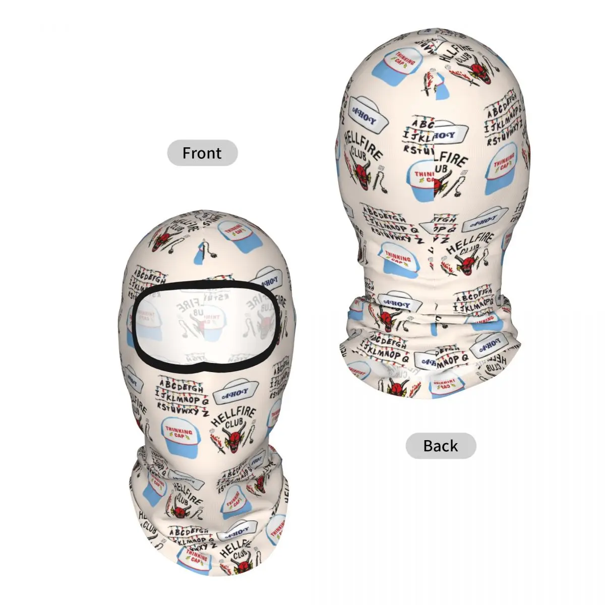 Stranger Sticker Breathable Thin Balaclava Full Face Mask Sun Protection Neck Gaiter For Motorcycle Cycling
