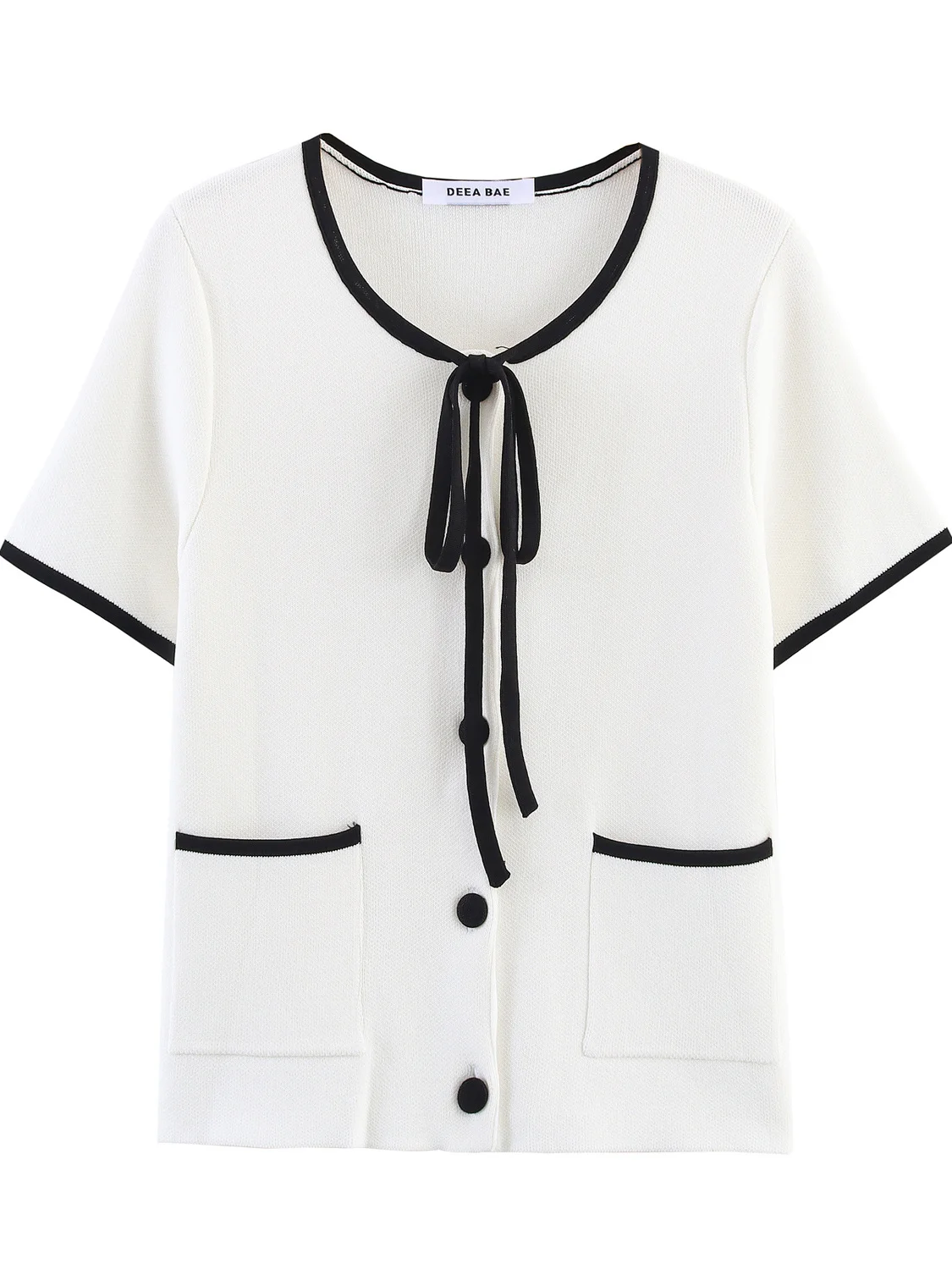 سترة Sweet Faion Color Blo round Ne ort Sve مفتوحة ملابس خارجية محبوكة وصلت حديثًا لخريف 2025 بوليستر F... #5