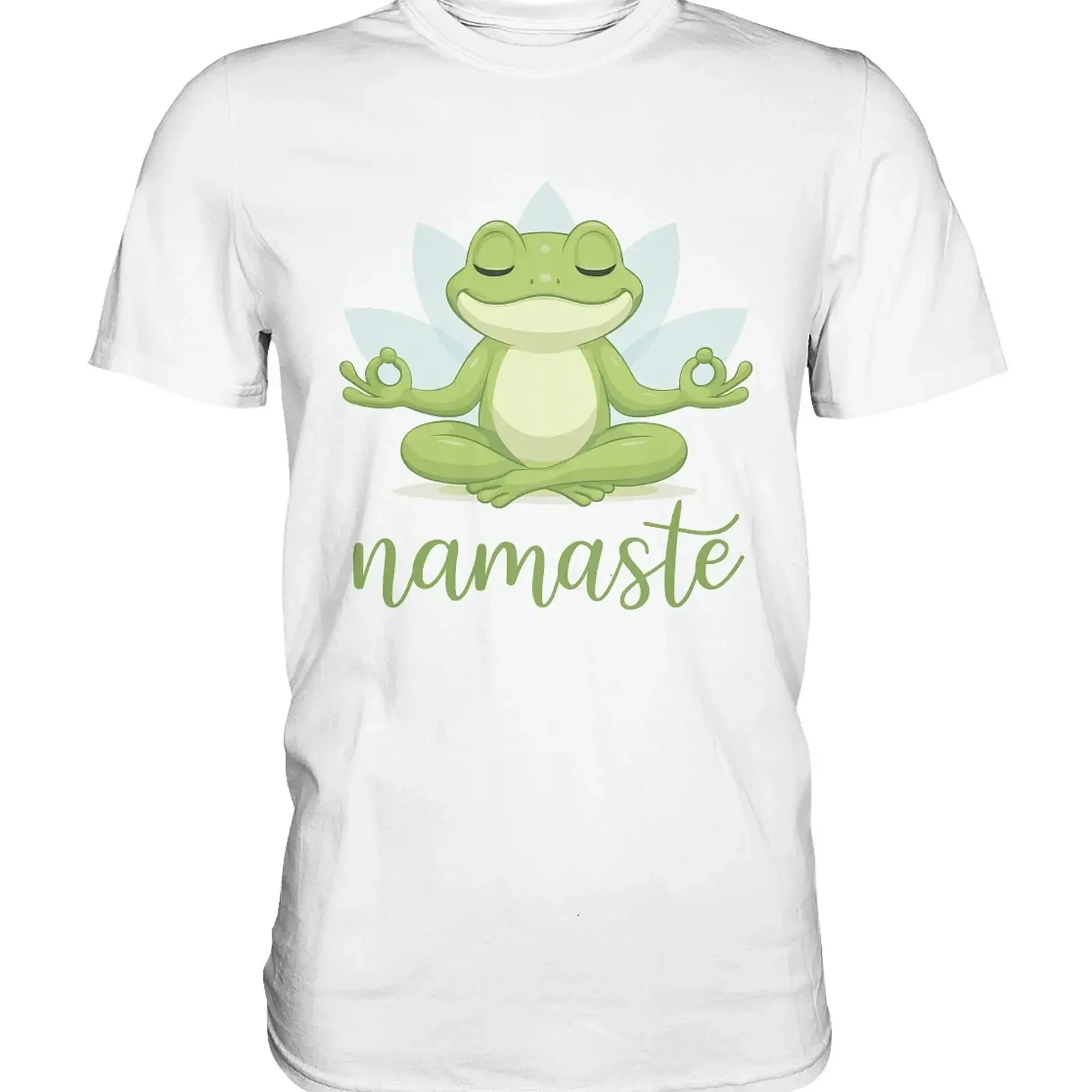 Namaste Yoga Frog T Shirt Funny Meditation Zen Animal Motif Relaxation Image 1 of 2 vintage Washed Casual Stylish Stretched
