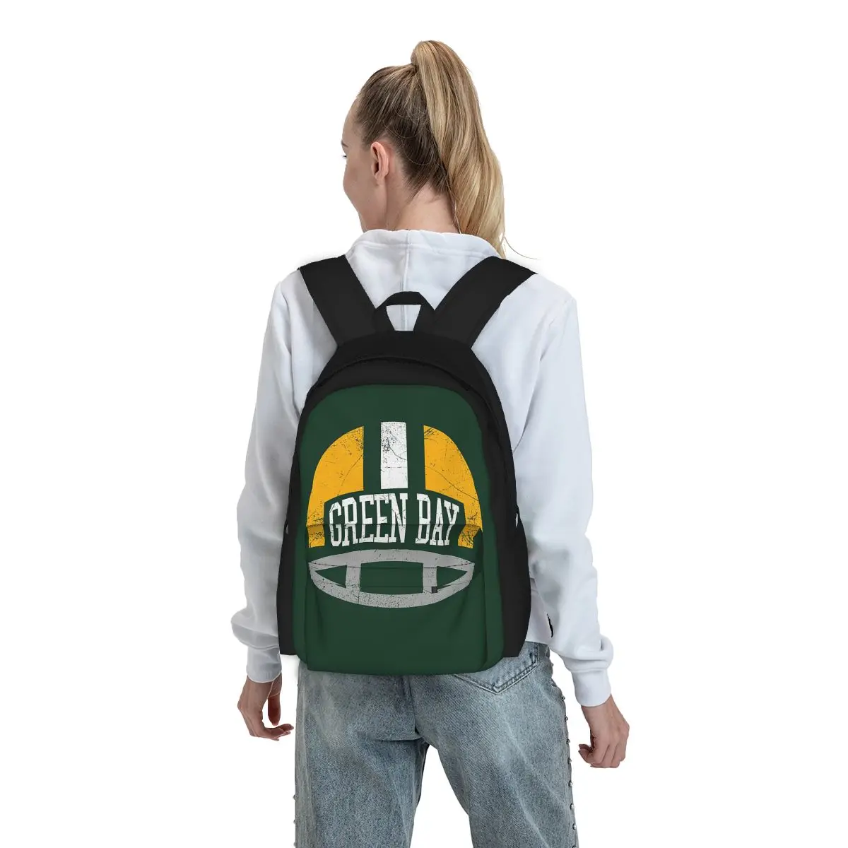 Green Bay Retro casco zaini ragazzi ragazze Bookbag bambini scuola borse cartone animato bambini zaino viaggio zaino borsa a tracolla