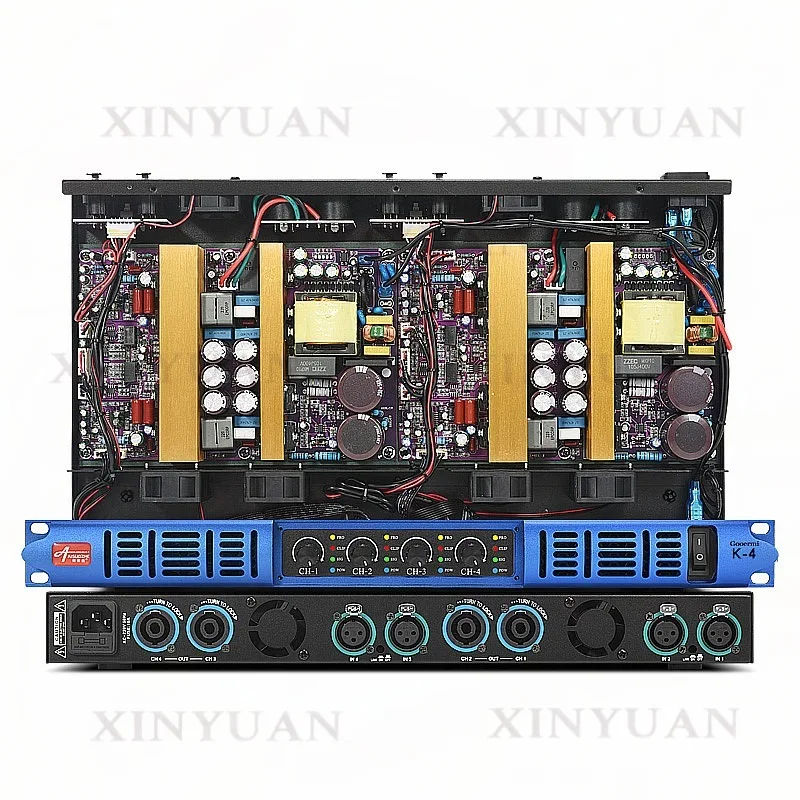 1U 2-channel digital audio amplifier for conference installation