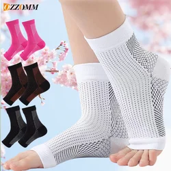 1Pair Neuropathy Footless Socks, Ankle Compression Sleeve for Adult,Breathable Ankle Brace Support For Plantar Fasciitis,Sprain