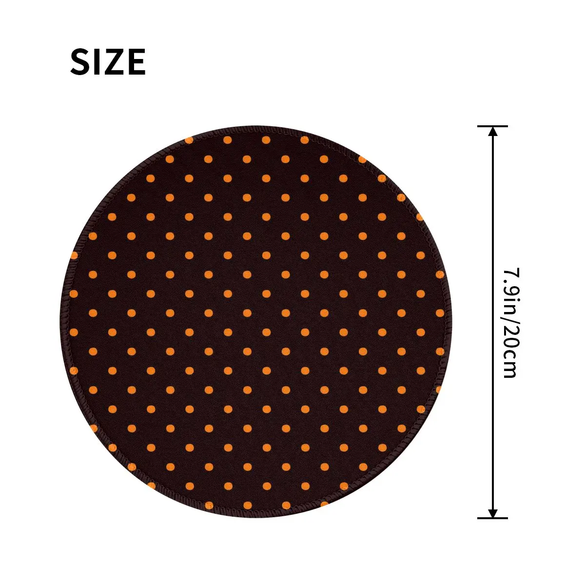 Gamer Mouse Pad Polka Dots Print Comfort Mousepad Desk Accessories Orange and Black Funny Mouse Mats For PC Laptop Computer image 2