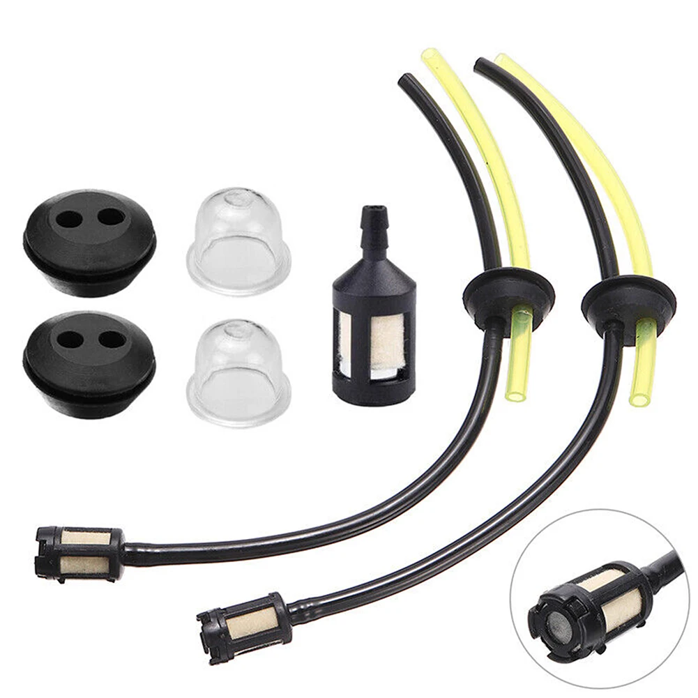 2 Set Fuel Line Hose Tubes Trimmer Cutter Fuel Line Filter Hose Pipe Tank Kit String Trimmer Accessories New