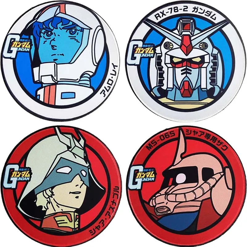 

Mobile Suit Gundam Mouse Pad Round Shape Non-Slip Gaming Desktop Mouse Pad with Stitched Edges and Non-Slip Rubber Base Gifts