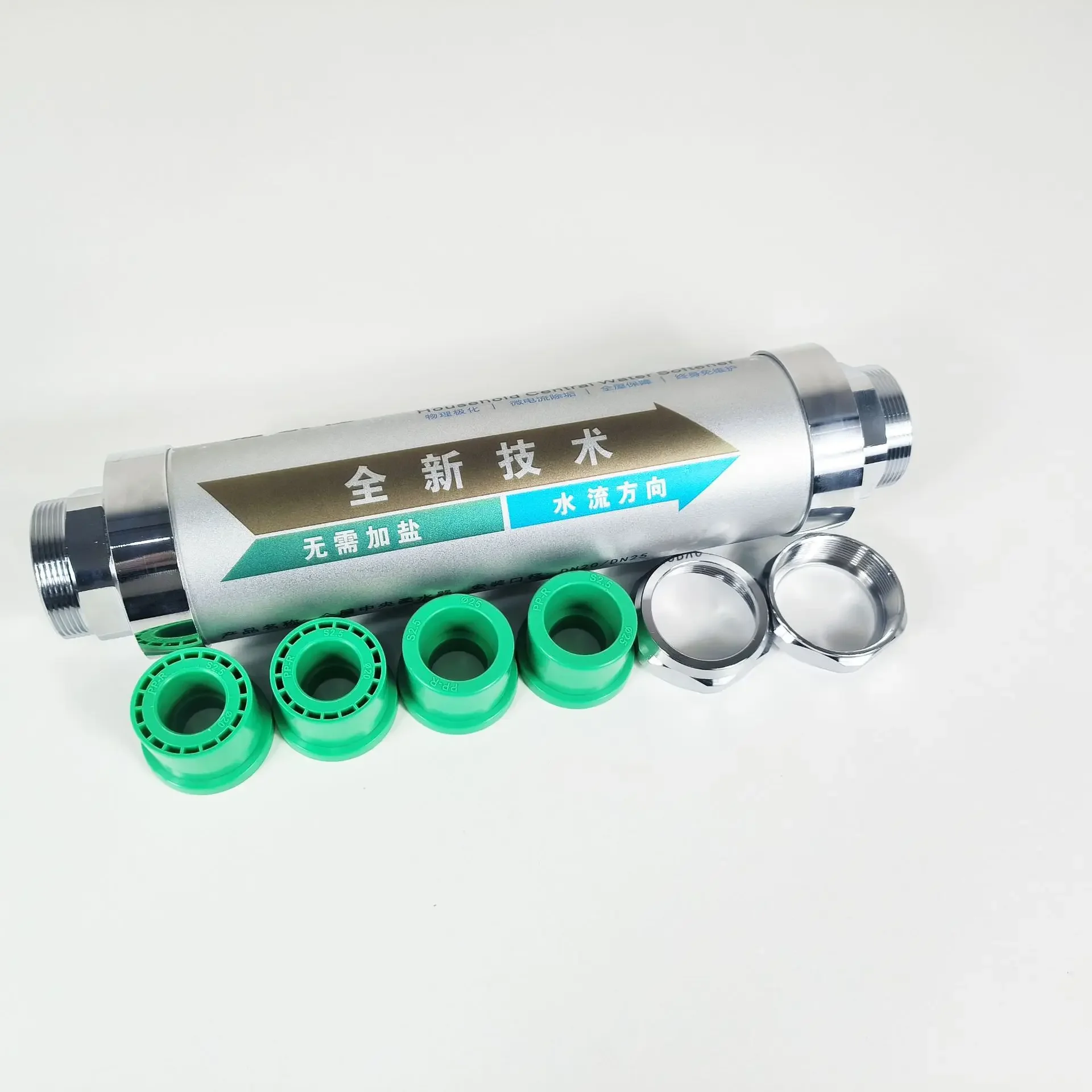 Large flow scale inhibition filter central water softener pipeline stainless steel water purifier