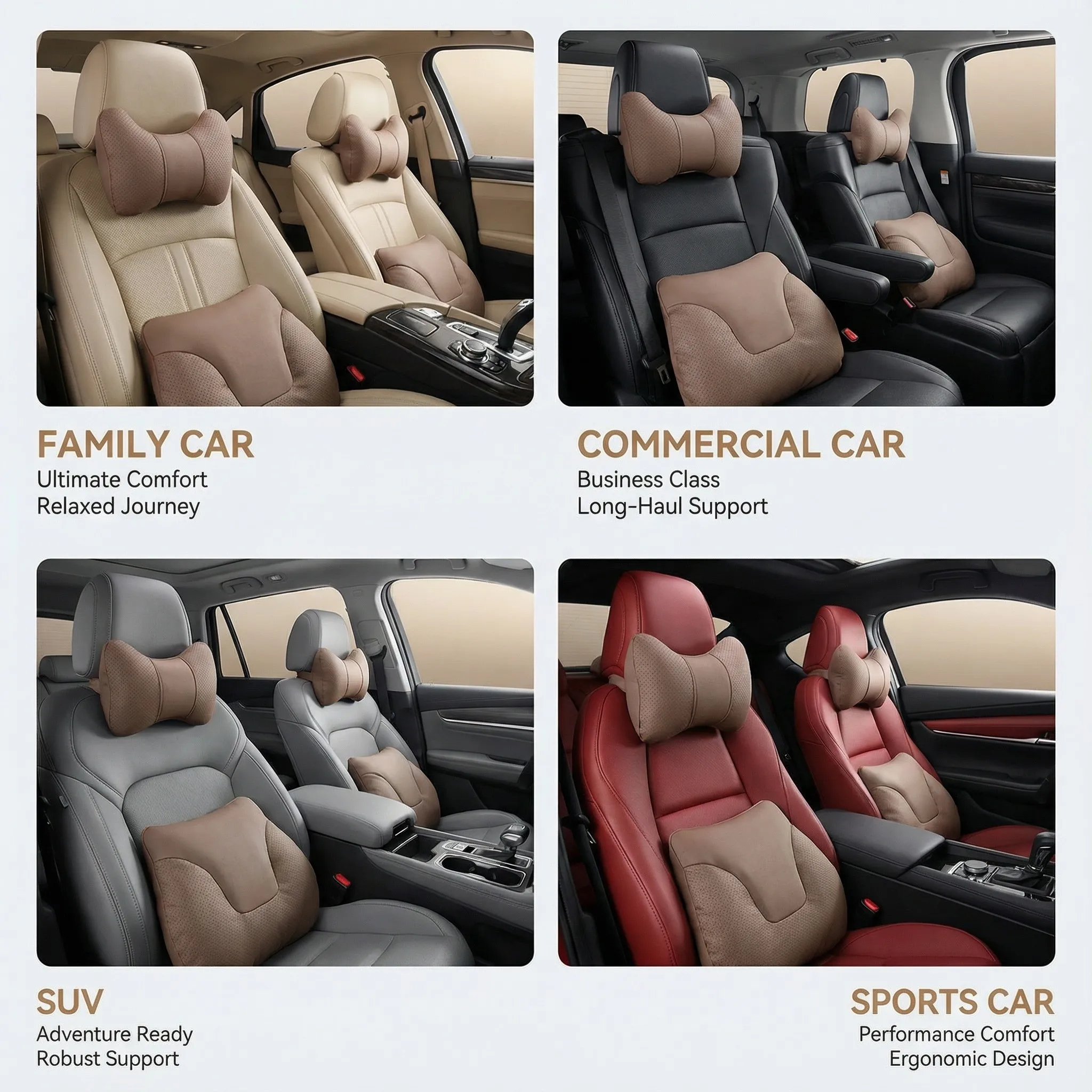 Car Neck Pillow Soft Comfort Auto Seat Waist Support Headrest Mat Travel Rest For Tank 400/500/700 Accessories 3