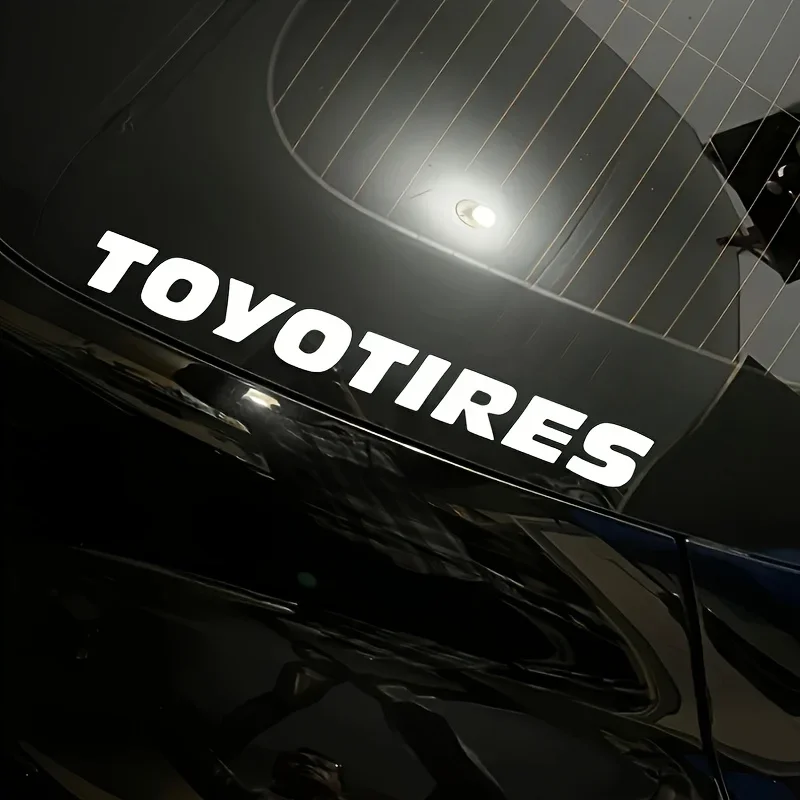 2 ชิ้น/ชุด สติกเกอร์ไวนิลโลโก้ “TOYOTIRES” ดีไซน์เรียบหรู - ทนทาน กันน้ำ ตกแต่งอย่างมีสไตล์สำหรับรถยนต์ แล็ปท็อป เคสโทรศัพท์ และอุปกรณ์ประจำวัน